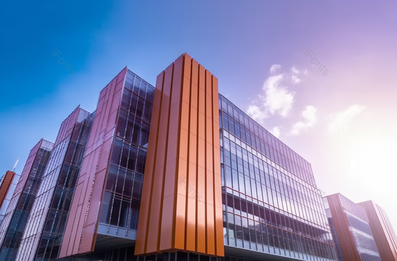 晴朗天空蓝天大学图书馆建筑局部摄影背景,高清,摄影图,摄影图片,图片大全,摄影图免费下载